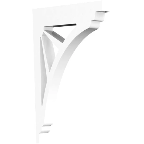Ekena Millwork BKTP01X04X06ST Stanford Architectural Grade PVC Brackets, 5/8