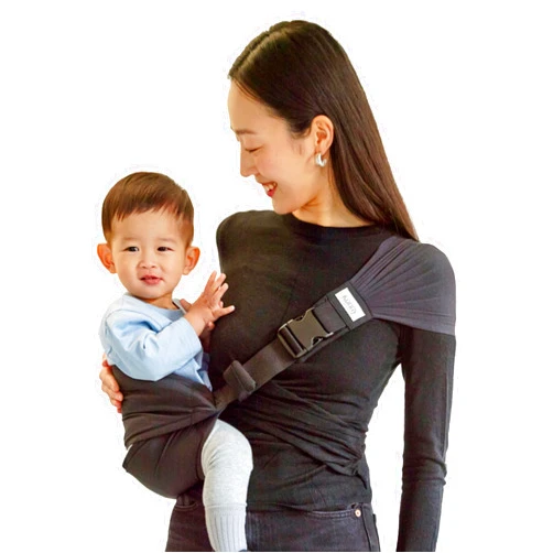 Konny Baby Carrier Hip Seat, Dual Support IHDI Certified with Two Safety Pads, Adjustable Wraps Sling Wearable One Size Fits All, Baby Essentials for 6 to 48 Months up to 44 lbs- Black