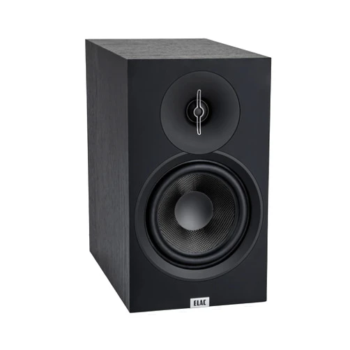 ELAC Debut 3.0 DB63-BK Bookshelf Speakers, Black Ash (Pair) - 1” Aluminum Dome Tweeter & 6.5” Aramid Fiber Woofer - 2-Way Bass Reflex - 42Hz to 38KHz Response
