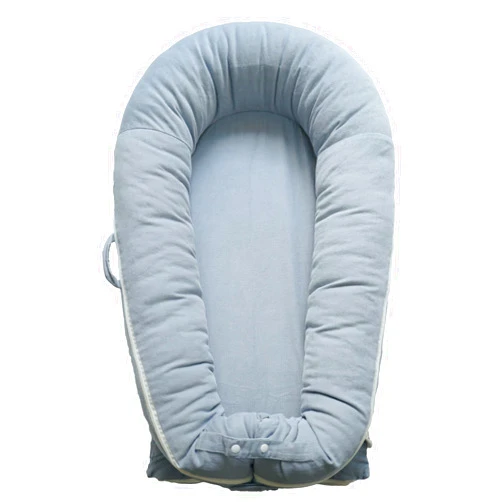 CooCooBaby Deluxe Infant Lounger, Baby Nest Cover for Baby Girls & Boys, Newborn Essentials for Baby 0-12 Months, 100% Cotton, Co Sleeper Portable Travel Bed (Beacon Grey)