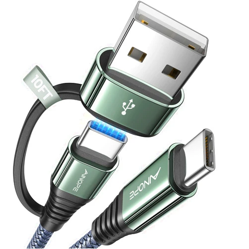 AINOPE USB C Cable 10FT,2 Pack USB C to USB C Cable New Nylon Braided USB C Charger Cable Fast Charging Cable for iPhone 15 Pro Max Plus, iPad Pro MacBook Air Pro 2020,Samsung Galaxy S23,Switch