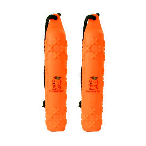 Teacher's Pet Orange Vinyl Hunting Dog Training Bumper Hunting Dummies