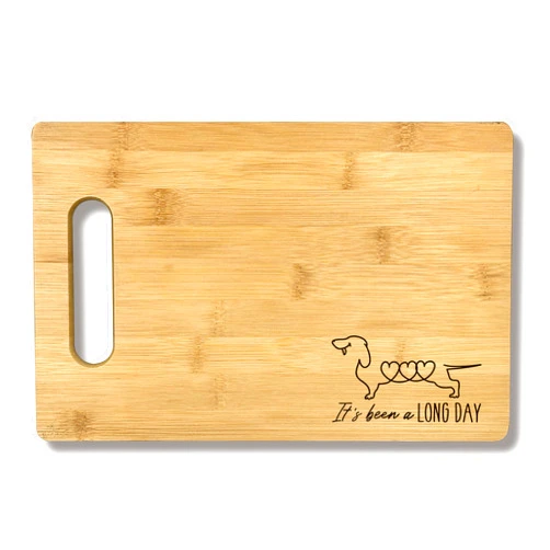 FONDCANYON Weiner Dog Gifts For Women, Dachshund Dog Lover Gifts, Gifts For Dachshund Dog Lovers Mom Women Birthday Christmas,Dachshund Dog It's Been a Long Day Kitchen Bamboo Cutting Board Decor