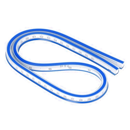 SENRISE 16 Inch Flexible Measuring Rulers, Plastic Curve Ruler, Sewing Tailor Tape Measure for Illustrators Painters Engineering Drawing Crafting