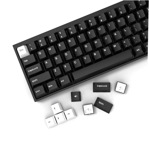 SDYZ XVX WOB Keycaps 168 Keys, Double Shot PBT Custom Keycap Set, Minimalist Style White on Black Keycaps, Cherry Profile Keyboard Keycaps for Cherry Gateron MX Switches Mechanical Keyboard