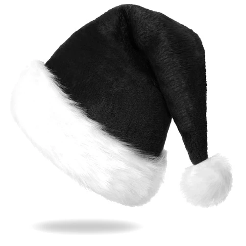 Seiddons Christmas Santa Hat Adults Long Plush Xmas Hats for Christmas New Year Festive Party Supplies