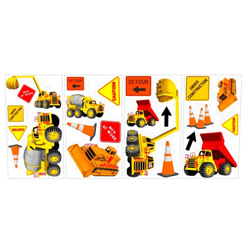 RoomMates RMK1007SCS Under Construction Peel and Stick Wall Decals