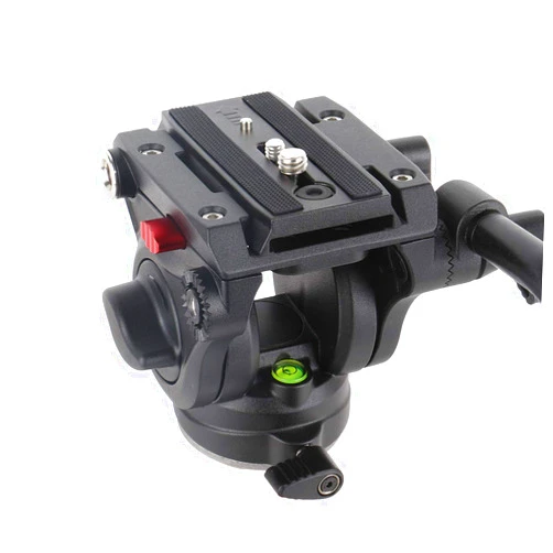 Avella Video Tripod Fluid Head with Quick Release Plate, Lightweight Heavy Duty Compatible with Manfrotto,Max Load 13.2lb/6kg for Video Canon Nikon Sony Olympus Panasonic DSLR Camera, V501
