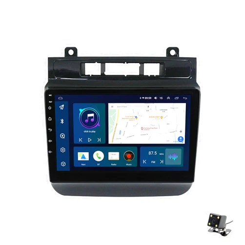 ADMLZQQ Android 11 Car Stereo Double Din Radio for Volkswagen Touareg 2012-2015 GPS Navigation 9'' Multimedia Player Bluetooth Video Receiver with Car-Play 4G Wifi SWC USB Back Camera,Y3 4+64g