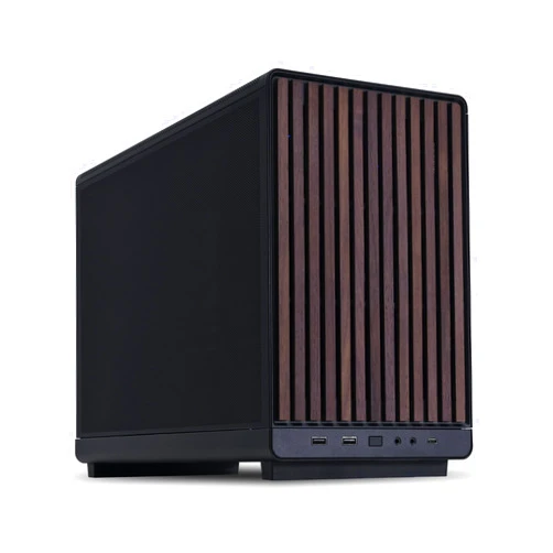 Lian Li A3-mATX-WD-26.3L Micro Form Factor Chassis-No Fans Included-Supports 360mm AIO-Modularity Design-for M-ATX, ITX Motherboard-DAN Cases Collaboration-Wood Front Panel-Black (A3X-WD)