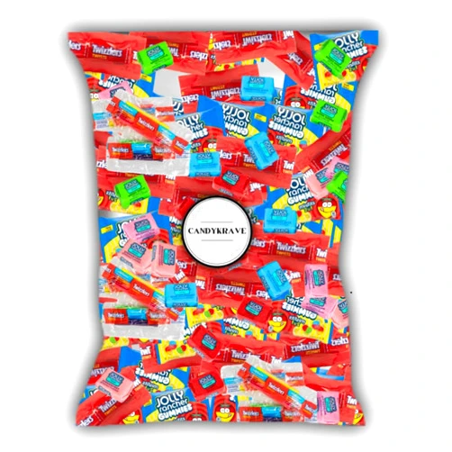 CandyKrave Jolly Ranchers Misfits - 2 Flavors in 1 Gummies - Snack Size Bag Individually Wrapped Sour Gummy Bears Bulk - 1 lbs