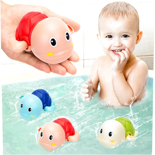 PADONISE 3 Pack Bath Toys for Toddlers 1-3, Cute Swimming Turtle Bath Toys for 1 2 Year Old Boy Girl Gifts, Animal Floating Wind Up Bathtub for Kids, Preschool Toddler New Born Infant Water Pool Toys