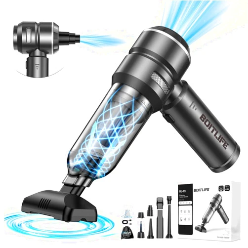 Boitlife Handheld Car Vacuum Cleaner Cordless,18000PA High Power Portable Vacuum Cleaner&Air Duster,3 Gear,7 in 1 Small Vacuum Cleaner Rechargeable,Mini Hand Held Vacuum for Car Home Office Keyboard