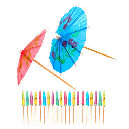 OGGI Cocktail Umbrellas for Drinks 20 pcs - Drink Umbrellas Cocktail Picks, Paper Drink Umbrellas, Mini Drink Umbrellas Toothpicks for Cocktails, 4.25