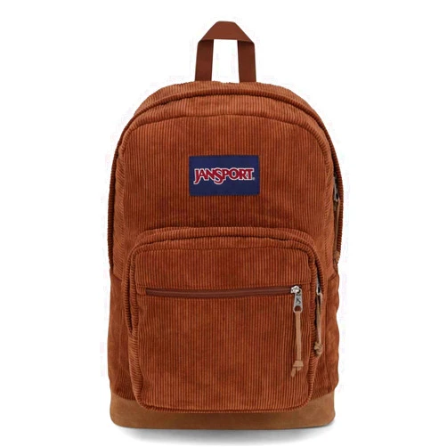 JanSport Right Pack Expressions Backpack - Travel, Work, or Laptop Bag - Basic Brown Corduroy