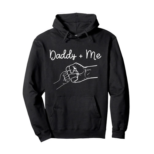 Daddy and Me Best Dad Ever Fist Bump Funny Father's Day Pullover Hoodie