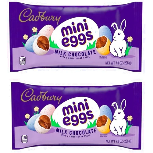 Tundras Cadbury Mini Eggs Milk Chocolate Easter Candy 9 oz Pack of 2 (160 count eggs)
