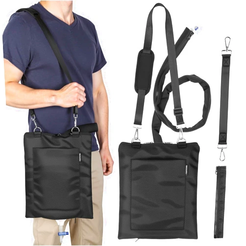HOOMTREE Catheter Bag Holder, Urine Drainage Bag Holder w/Drain Tube Cover & Adjustable Strap, Water-Resistant & Machine Washable, Privacy & Secure for Foley Catheter Users