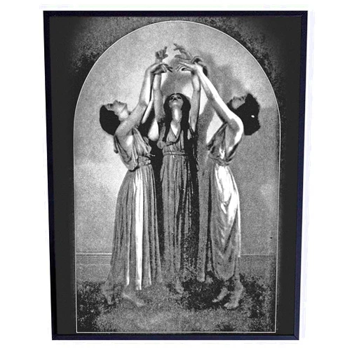 YELLOWBIRD ART & DESIGN Witches Coven - Wiccan Decor - Wicca Decor - Witch Print - Pagan Gifts - Gothic Decorations - Witchcraft, Paganism Supplies - Vintage Goth Wall Art - Black Magic Sign - Medieval Artwork