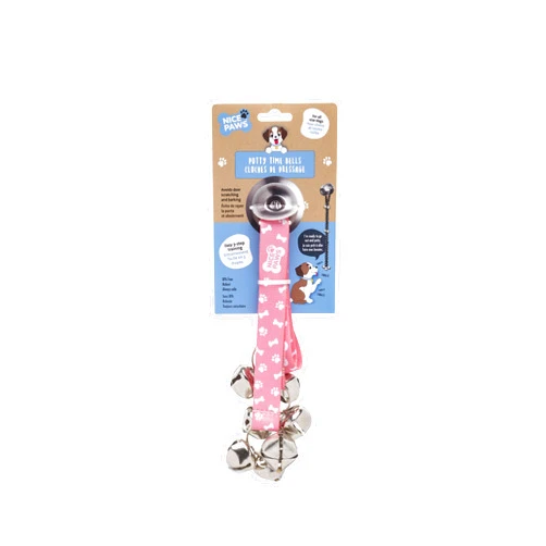 NICE PAWS Dog Door Bell - 7 Extra Loud Dog Door Bells for Potty Training - Durable, Chew-Resistant Potty Dog Bells for Dogs Adjustable Length, Puppy-Friendly for Easy Communication