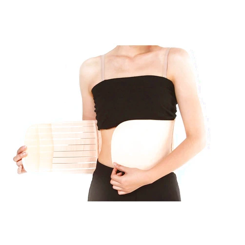 UPSTORE 1PCS Beige Striped Style Adjustable Elastic Abdominal Binder Postnatal Belly Waist Slim Slimming Shaper Back Support Girdle Belt Pregnancy Recoery Shapewear Abdomen Corset Staylace for Women (M)