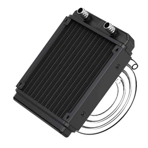 Clyxgs Water Cooling Radiator, 12 Pipe Aluminum Heat Exchanger Radiator with Tube for PC CPU Computer Water Cool System DC12V 120mm
