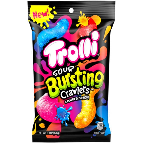 Trolli Sour Bursting Crawlers Gummi Candy, 6.3 Ounce Bag