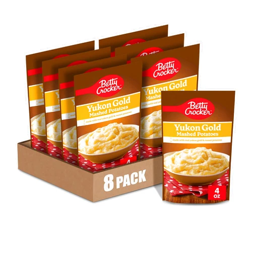 Betty Crocker Yukon Gold Mashed Potatoes, 4 ounces (Pack of 8)