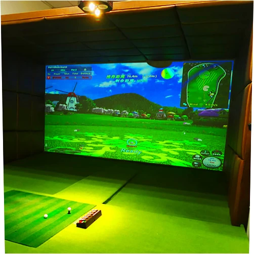 JTYMZYY wiedao Golf Simulator Impact Screen, Impact-Resistant, Sound-deadening Curtains, Large Projection Screen for Golf Training, Curtain White Cloth Material for Golf Exercise(285 x 300 cm)