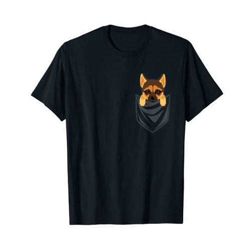 Regali Divertenti Cane Da Pastore Tedesco Chart Pocket German Shepherd Dog T-Shirt
