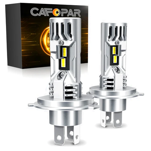 CAFOPAR 2024 Newest H4 9003 Bulbs High/Low Beam, 700% Brighter 150W with Fan, Diamond White 6500K, Plug and Play 1:1 Mini Size, Canbus Ready, 9003 H4 LED Fog Light, Pack of 2
