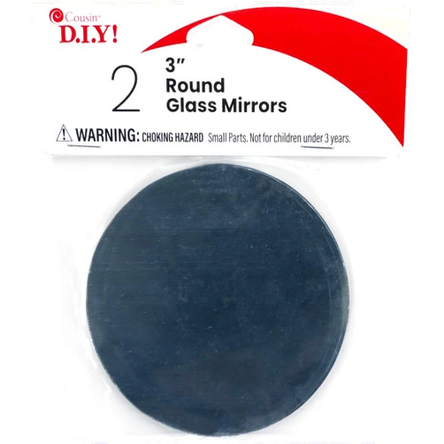 Cousin DIY Mirror 2 Piece Round Glass Set, 3 inch Diameter