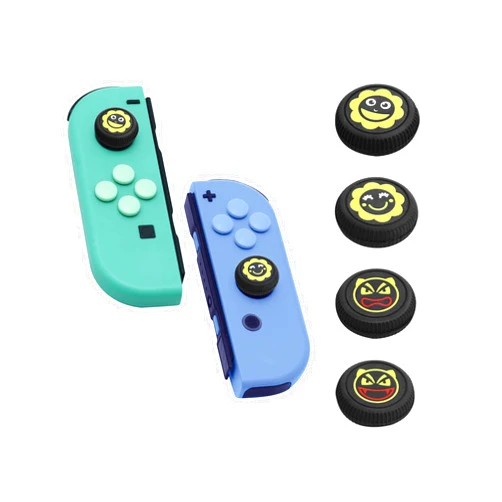 Sikrofegen Switch Thumb Grips Joystick Caps Compatible with Switch/OLED/Lite Joycons,Cute Silicone Analog Stick Cover for Joy-Cons