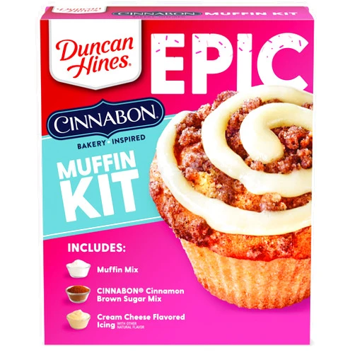 Duncan Hines Epic Cinnabon Bakery Inspired Muffin Kit, 32.42 oz.