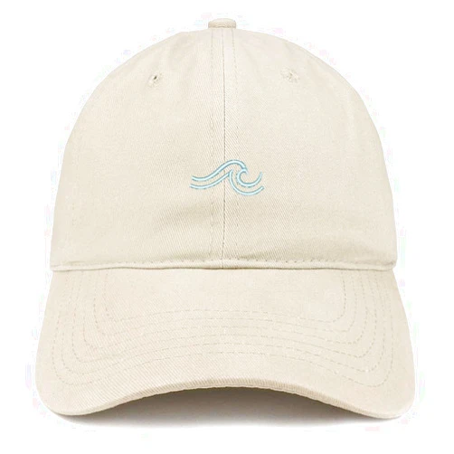 Trendy Apparel Shop The Wave Embroidered 100% Cotton Adjustable Cap Dad Hat