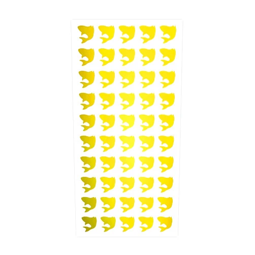 Sunny Bride Gold Waterproof Fish Meal Stickers - 50 Pcs Place Card Decals for Wedding