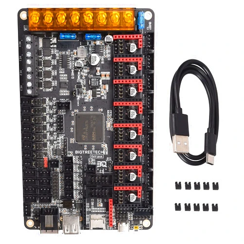 BIGTREETECH Direct BIGTREETECH Octopus V1.1 Control Board 32Bit Silent Motherboard Support 8 Axis TMC2209 Stepper Motor Driver Compatible BTT Pi V1.2/Pi 2 to Running Klipper/Marlin for Voron 2.4/CoreXY/VZbot 3D Printer