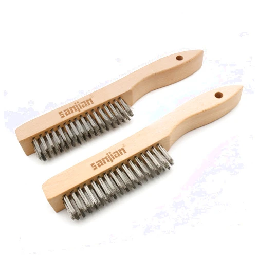 SANJIAN Wire Brush for Cleaning-2Pcs Heavy Duty Stainless Steel Wire Scratch Brushes Set for Cleaning Rust,10