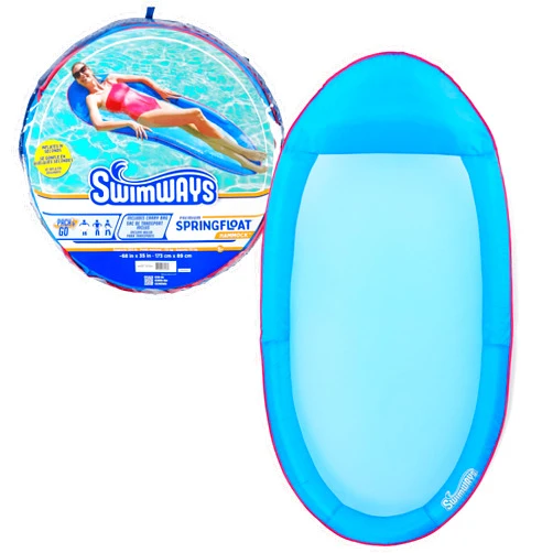 SwimWays Spring Float Premium Hammock Pool Lounger, Inflatable Pool Floats Adult with Fast Inflation for Ages 15 & Up