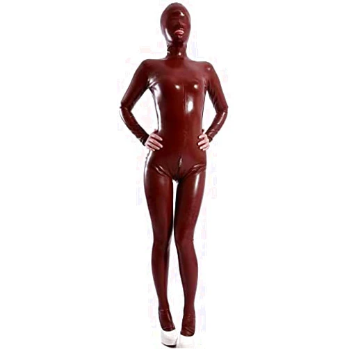 ANTIY Handmade Women Latex Full Body Rubber Hood Open Mouth with Back Crotch Zip,Customize,Customize