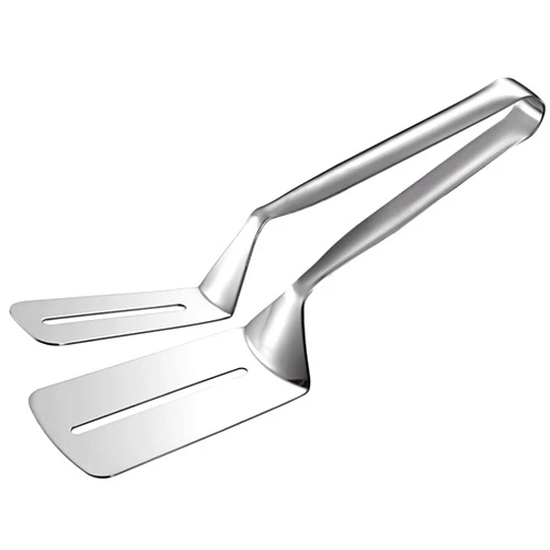 AOOSY Steak Clamps, 3-in-1 Cooking Tong, Double Sided Spatula, 10 inch Multifunctional Stainless Steel Food Flipping Spatula Tongs Clip for Beefsteak Bread Hamburger BBQ Meats Pizza Pies Bread Fish