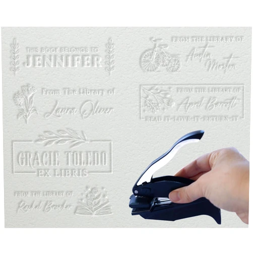 STAMPI EXLIBRIS Custom Embosser Seal with Personalized Design, from The Library of Embosser, 2