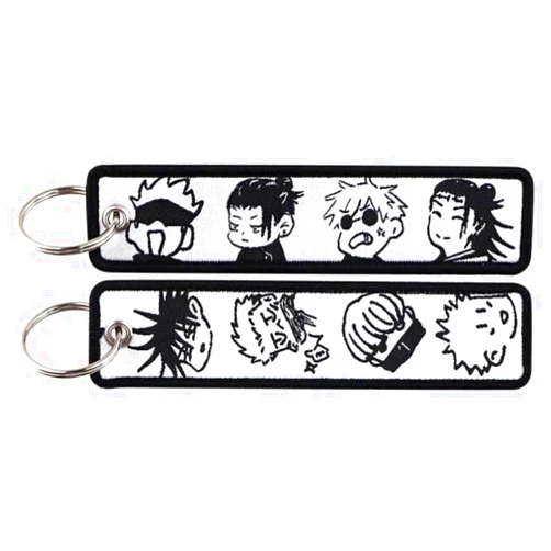 Pinstant Satoru Gojo Jujutsu Kaisen Anime Manga Megumi Fushiguro Yuji Itadori Keychain Key Tag Chain Fob Ring