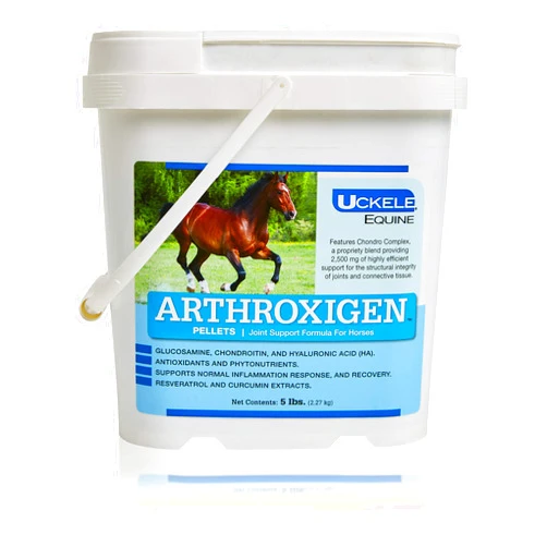 Uckele Arthroxigen Pellets - Joint Supplement Formula for Horses - Eqiune Vitamin & Mineral Supplement - Competition Ready - 5 Pound (lb)