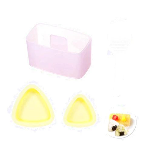 ANDECH Onigiri Mold, 3PCS Rice Mold Musubi Maker Kit,Non-stick Masubi Molds Kit,Sushi Making and Storage for Kid Lunch Bento,Home DIY