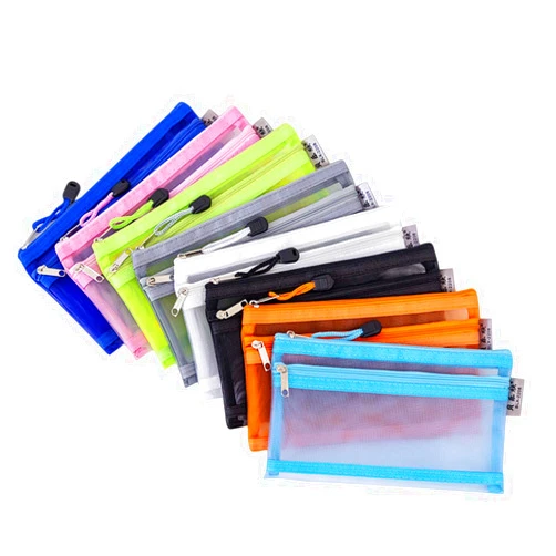 Andaa 8 Pcs Zipper Mesh Pouch,Mesh Cosmetic Makeup Organizer Bag Travel Mesh Bag for Cosmetics Offices Supplies Travel Accessories