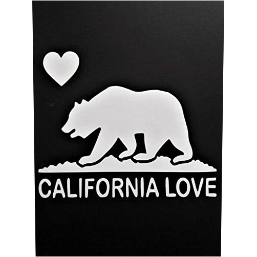 Chase Grace Studio Caifornia Republic California Bear Cali Vinyl Decal Sticker|White|Cars Trucks Vans SUV Laptops Wall Art|5.5