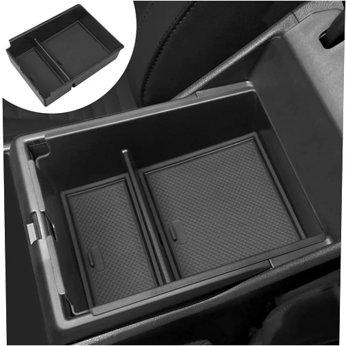 YOJOJOCO Center Console Organizer Compatible with Kia Sportage NQ5 2026 2025 2024 2023 Accessories 5 Gen Black ABS Plastic Material Armrest Secondary Storage Box