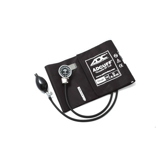 ADC 700T Diagnostix Model 700 Premium Professional Pocket Aneroid Sphygmomanometer with Adcuff Nylon Blood Pressure Cuff, Thigh, Black