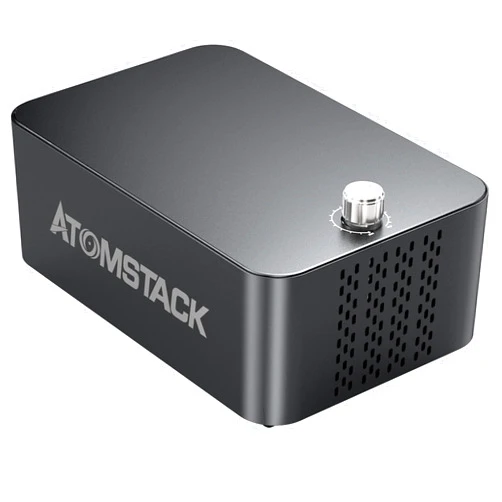 ATOMSTACK F60 Air Assist 10-60 L/min Laser Air Support Pump for Laser Cutters Airflow Engraver Faster and Deeper Cutting Lower Noise Lower Vibration